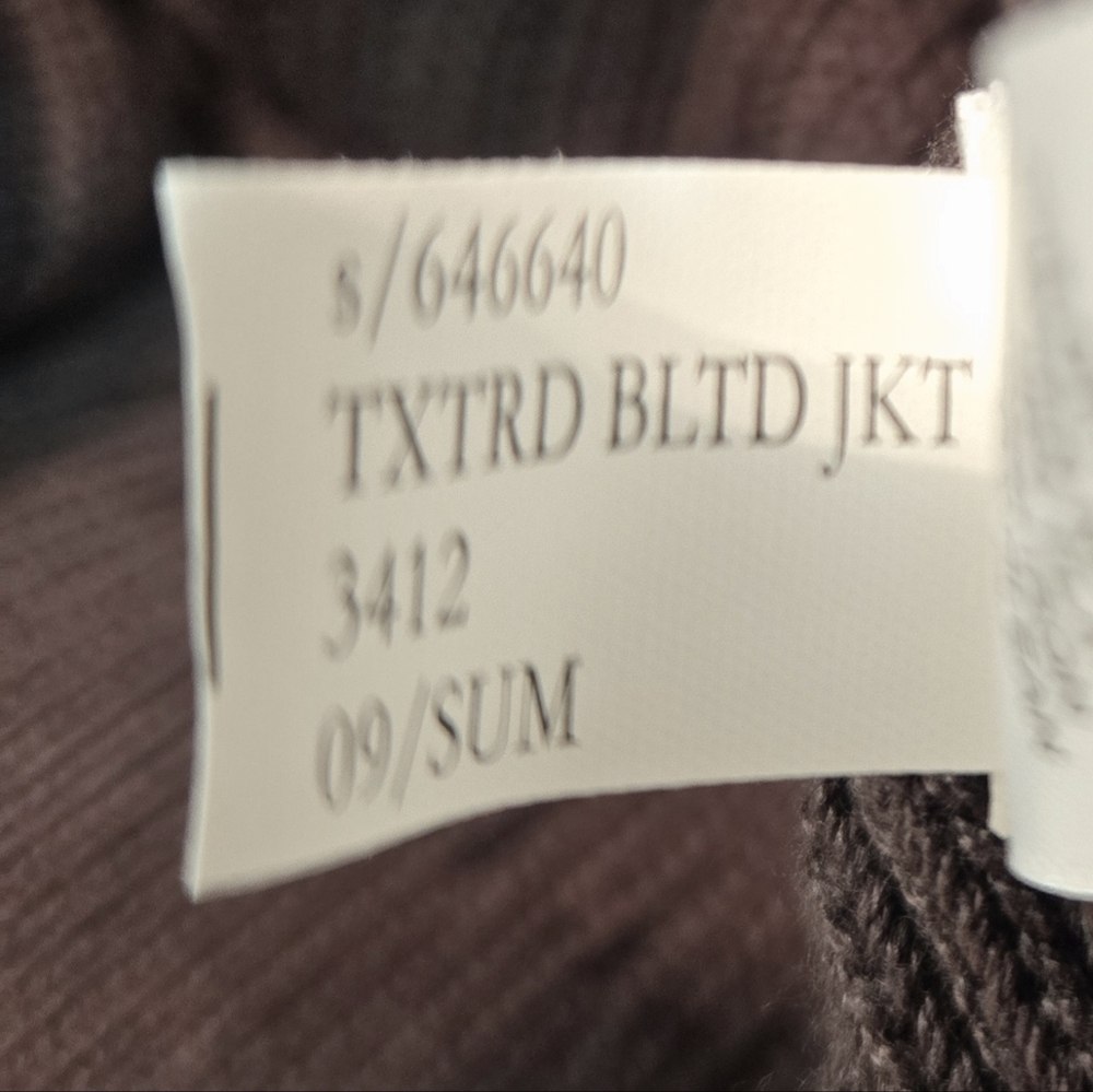 Banana Republic Belted Cardigan Jacket Dark Brown XL Textured 100% Cotton NWT - Picture 13 of 14